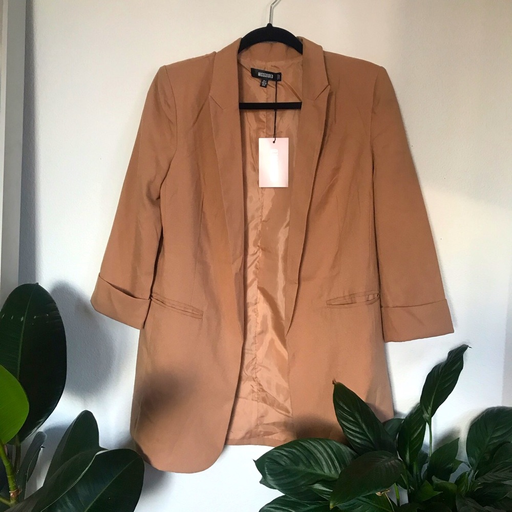 Missguided Camel / Tan Blazer size 0